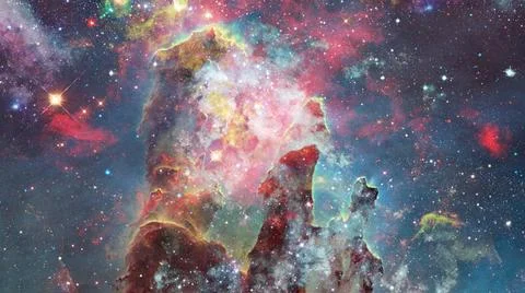 Bright massive stars in the nebula. Elements of this image furnished by NA... 스톡 사진