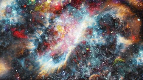 Bright massive stars in the nebula. Elements of this image furnished by NA... Foto stock