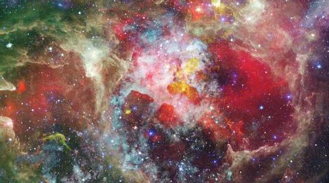 Bright massive stars in the nebula. Elements of this image furnished by NA... Foto stock