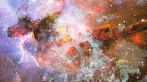 Bright massive stars in the nebula. Elements of this image furnished by NA... Foto stock