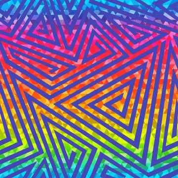 Bright maze seamless pattern. Stock Illustration