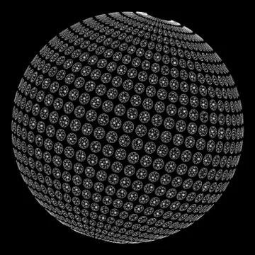 Bright Mesh 2D Abstract Dotted Sphere with Flash Spots Stockillustratie