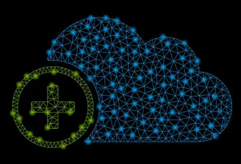 Bright Mesh 2D Add Cloud with Light Spots イラスト素材