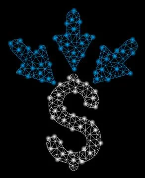 Bright Mesh 2D Aggregate Payment with Light Spots Stock Illustration