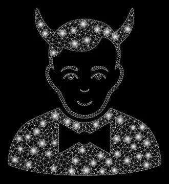 Bright Mesh 2D Devil with Flare Spots イラスト素材