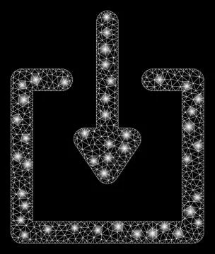 Bright Mesh 2D Download with Light Spots Illustrazione stock