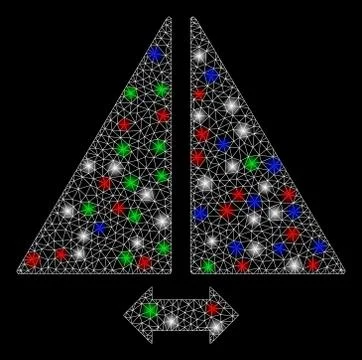 Bright Mesh 2D Flip Horizontally with Flash Spots Stock Illustration