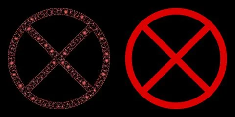 Bright Mesh 2D Restricted with Flash Spots Stock Illustration