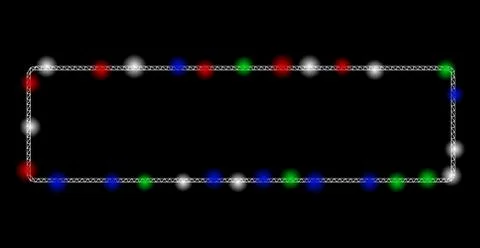 Bright Mesh 2D Rounded Rectangle Frame with Flare Spots イラスト素材