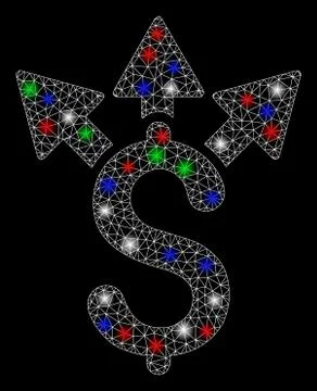 Bright Mesh 2D Split Payment with Flare Spots Stock Illustration