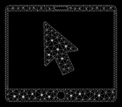 Bright Mesh 2D Tablet Arrow Pointer with Flash Spots イラスト素材
