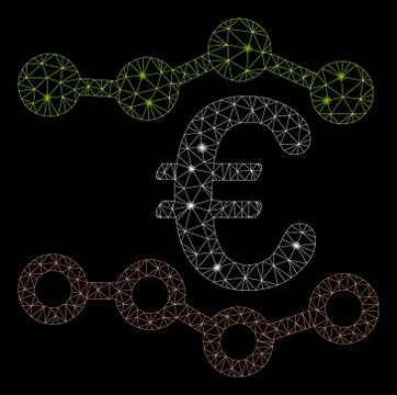 Bright Mesh 2D Trends with Light Spots 库存插图
