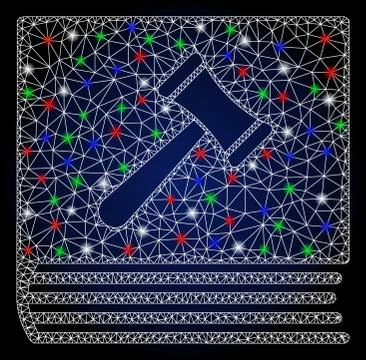 Bright Mesh Carcass Code of Conduct with Flare Spots イラスト素材