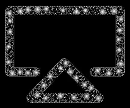 Bright Mesh Carcass Data Entry with Flash Spots イラスト素材