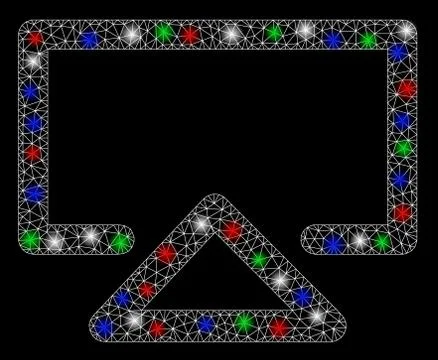 Bright Mesh Carcass Data Entry with Flash Spots 库存插图