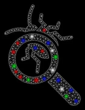 Bright Mesh Carcass Debugger Explorer with Light Spots Illustrazione stock