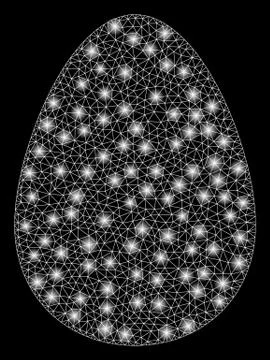 Bright Mesh Carcass Egg with Light Spots Stock-Illustration
