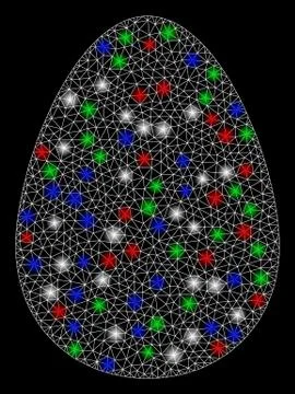 Bright Mesh Carcass Egg with Light Spots Stock-Illustration