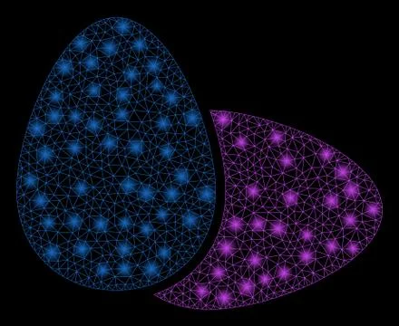 Bright Mesh Carcass Eggs with Light Spots Stock-Illustration