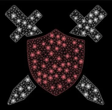 Bright Mesh Carcass Guard Shield with Flare Spots Stock Illustration