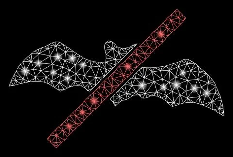 Bright Mesh Carcass No Bats with Flare Spots Stock Illustration