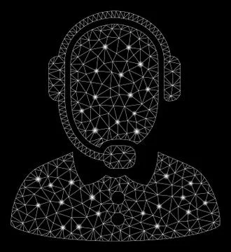 Bright Mesh Carcass Operator with Light Spots Illustrazione stock