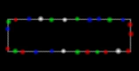 Bright Mesh Carcass Rectangle Frame with Flare Spots イラスト素材