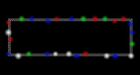 Bright Mesh Carcass Rectangle Frame with Flash Spots Stock Illustration