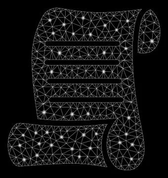 Bright Mesh Carcass Script Roll with Light Spots Illustrazione stock