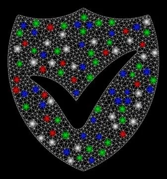 Bright Mesh Carcass Shield Valid with Flash Spots Stock Illustration
