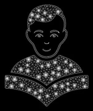 Bright Mesh Carcass Student with Light Spots Stock Illustration