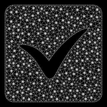 Bright Mesh Network Approve Box with Flash Spots イラスト素材