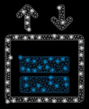 Bright Mesh Network Cargo Elevator with Flash Spots Ilustración de archivo
