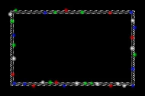 Bright Mesh Network Double Rectangle Frame with Light Spots Illustrazione stock