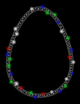 Bright Mesh Network Egg with Light Spots Stock-Illustration