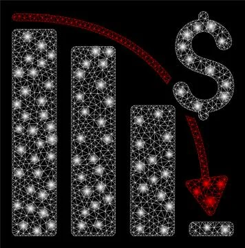 Bright Mesh Network Epic Fail Trend with Flare Spots Stock Illustration