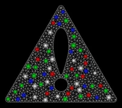 Bright Mesh Network Error with Light Spots Illustrazione stock