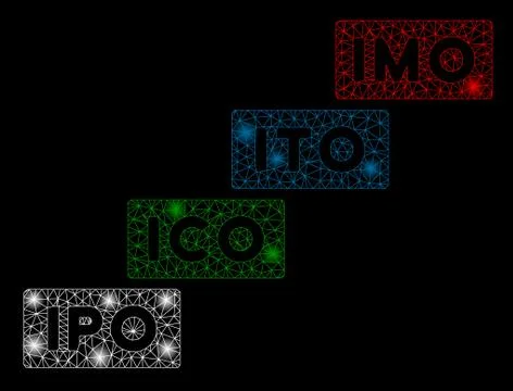 Bright Mesh Network IMO Levels with Flash Spots Stock Illustration