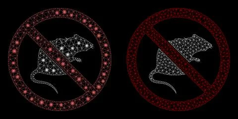 Bright Mesh Network No Rats with Flash Spots Illustrazione stock