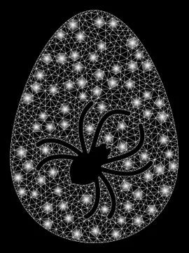 Bright Mesh Network Parasite Egg with Light Spots Stock-Illustration