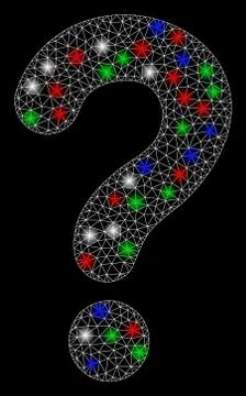 Bright Mesh Network Question with Flash Spots Stock Illustration