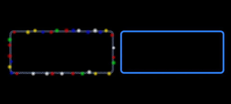 Bright Mesh Network Rounded Rectangle Frame Icon with Flash Spots Stockillustratie