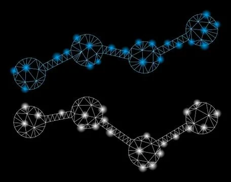 Bright Mesh Network Trends with Flash Spots 스톡 일러스트