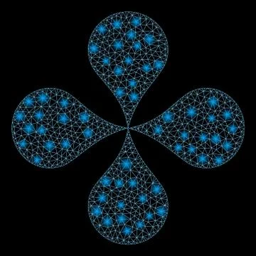 Bright Mesh Wire Frame Map Pointers with Flash Spots Illustrazione stock