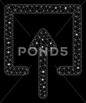 Bright Mesh Wire Frame Upload with Flare Spots Stock Illustration