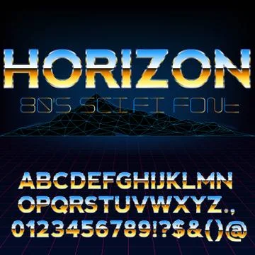 Bright metal font イラスト素材