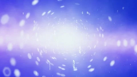 Bright metaverse digital binary code data tunnel looped motion animation Stock Footage 341153209
