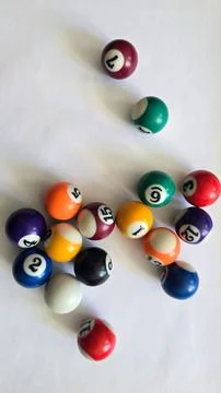 Bright Mini Pool Balls Stock Photos