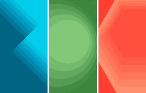 Bright minimal geometric abstract vertical banners 库存插图