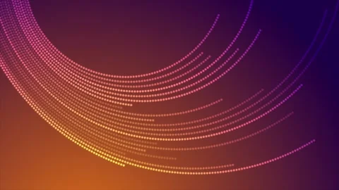 Bright minimal wavy dotted lines abstract futuristic tech motion background Video stock 337416392